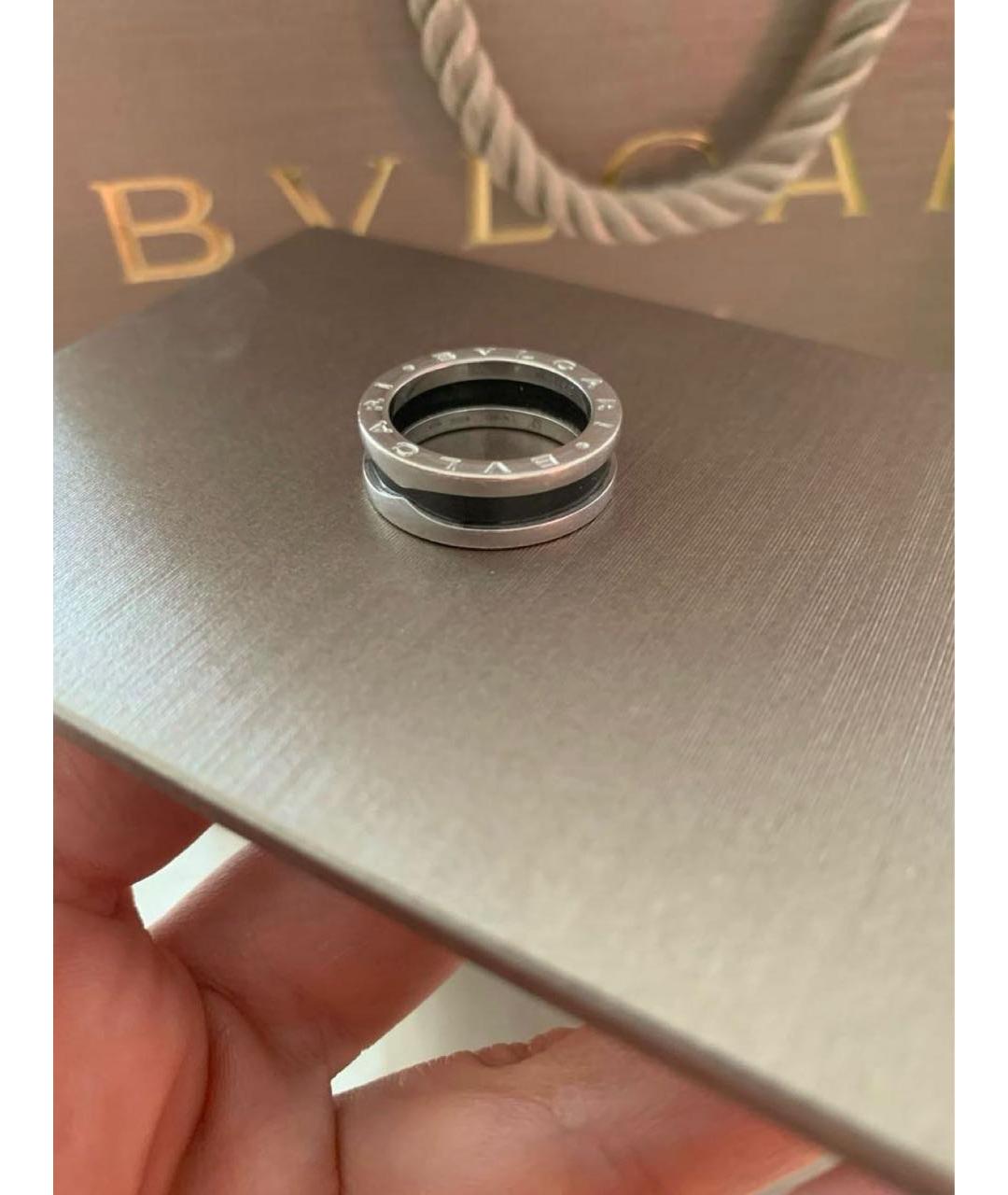 BVLGARI Серое серебряное кольцо, фото 3