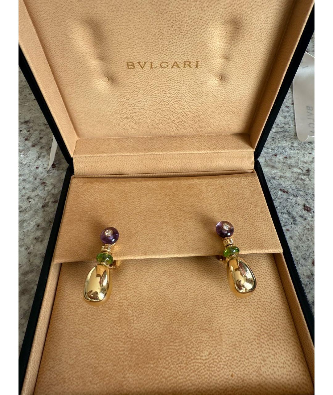 BVLGARI Золотые серьги из желтого золота, фото 3