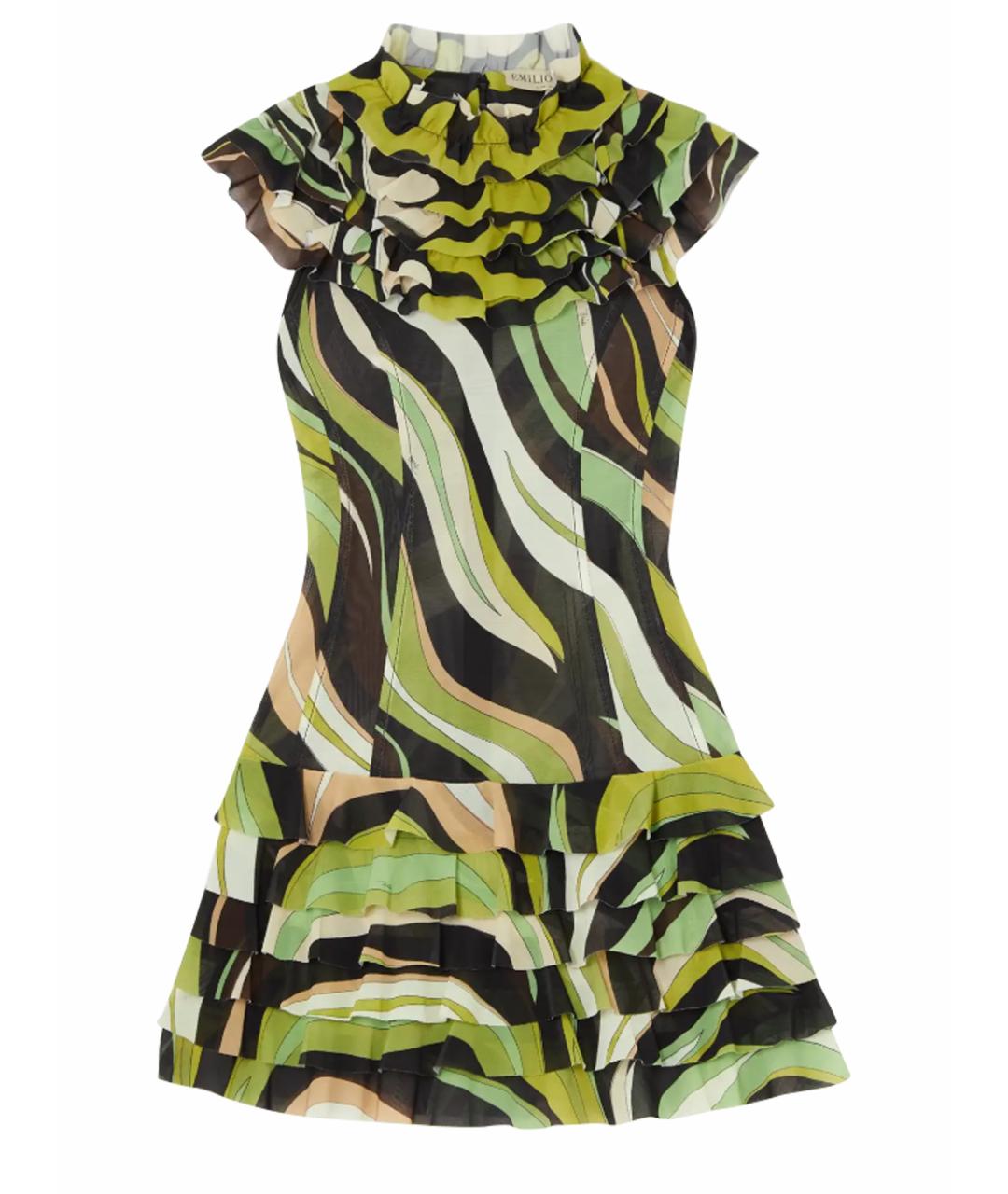 EMILIO PUCCI Мульти коктейльное платье, фото 1