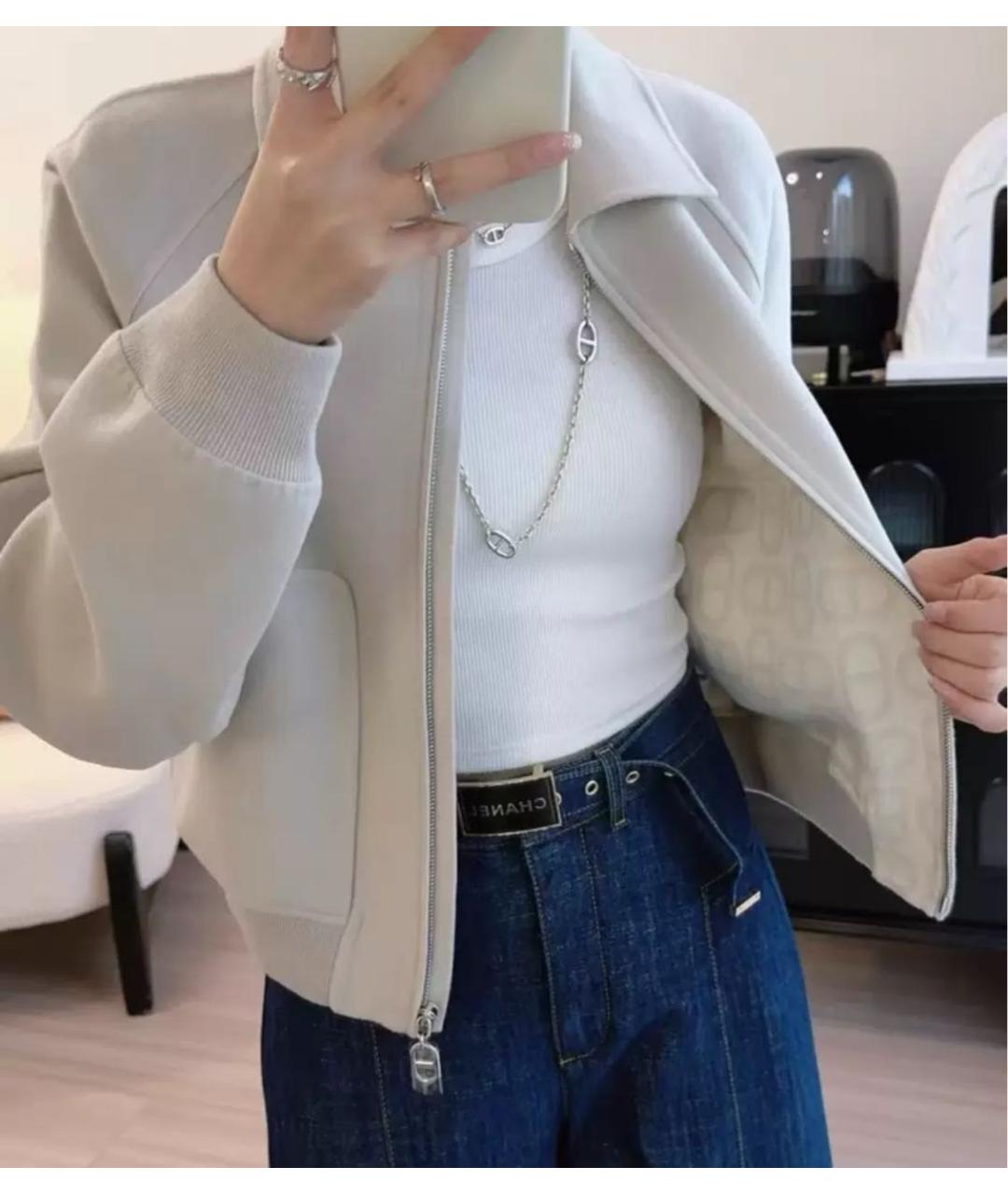 HERMES Серая шерстяная куртка, фото 3