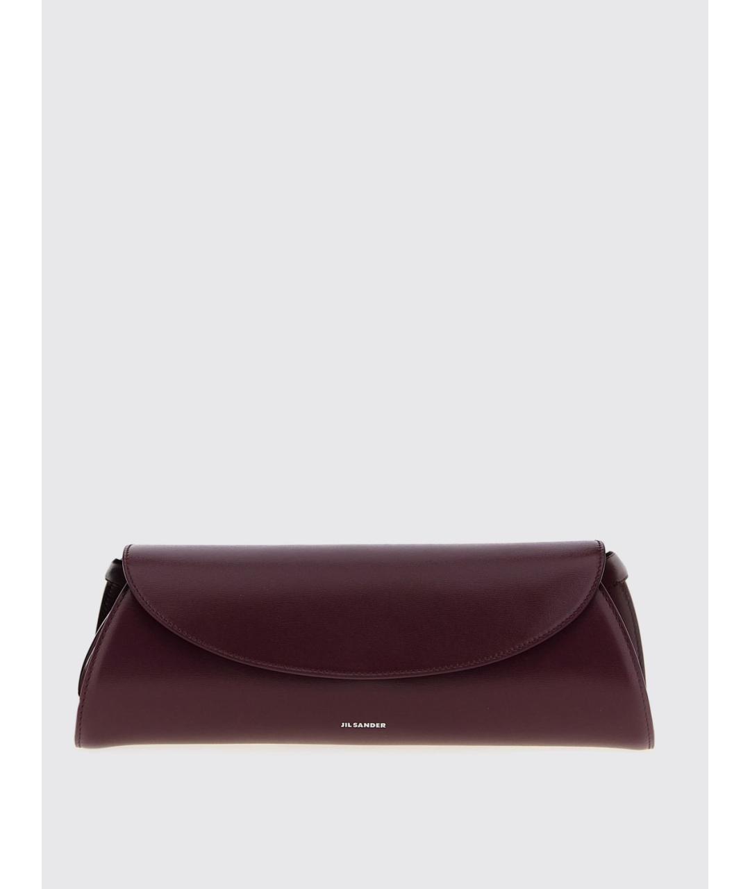 JIL SANDER Бордовая кожаная сумка через плечо, фото 5