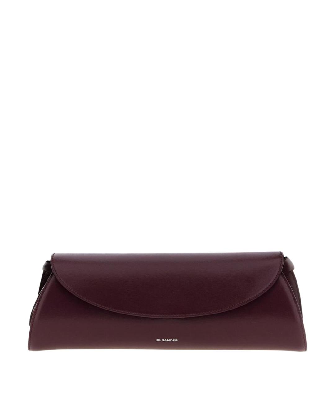 JIL SANDER Бордовая кожаная сумка через плечо, фото 1