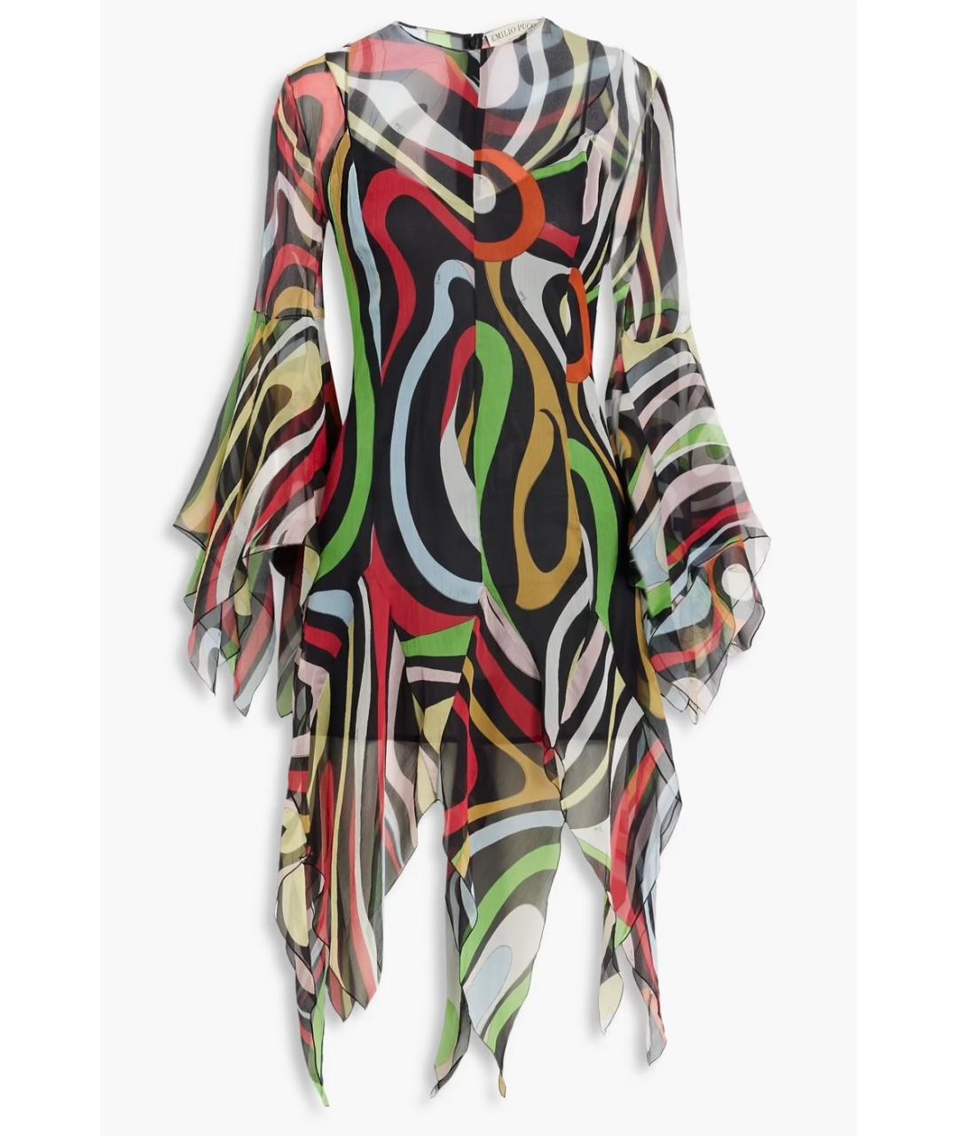 EMILIO PUCCI Мульти коктейльное платье, фото 4