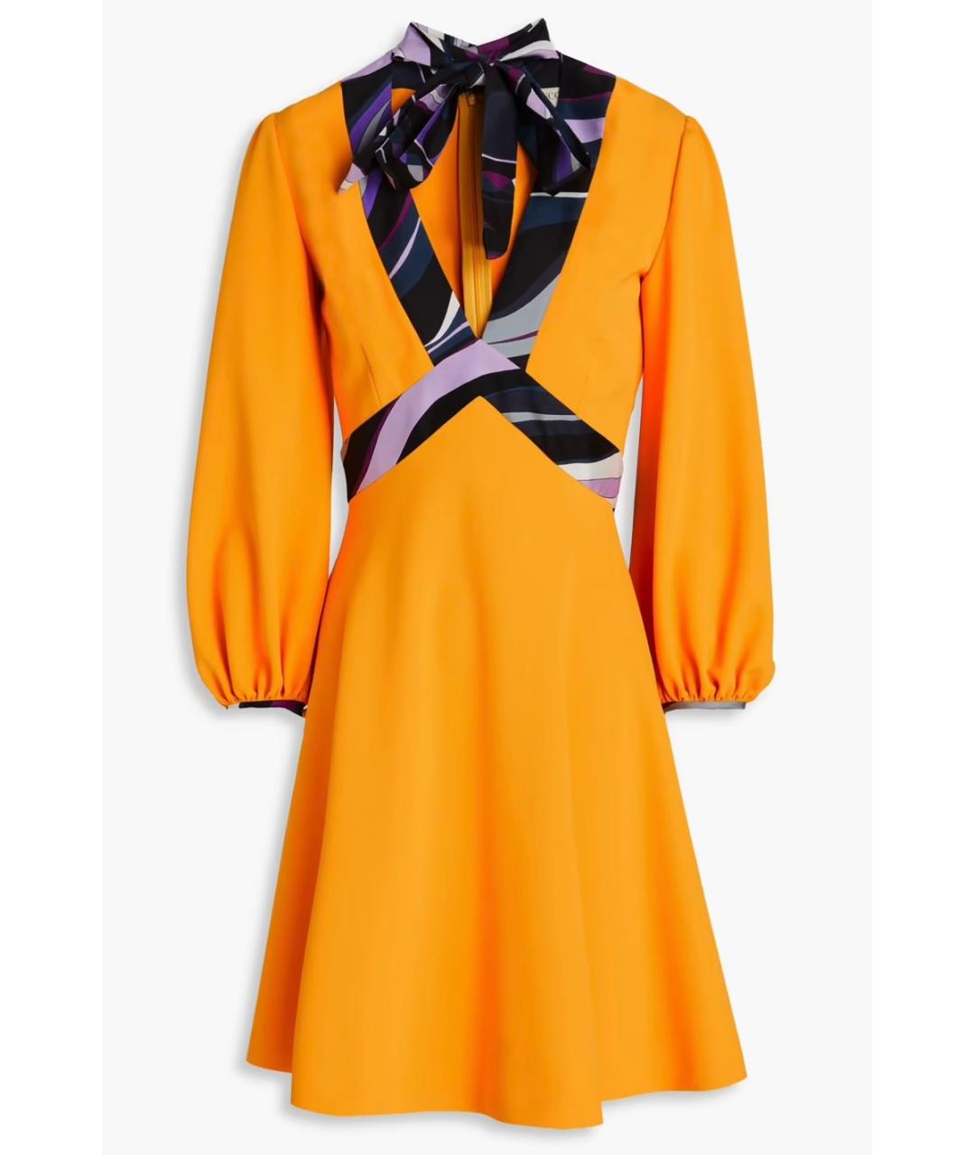 EMILIO PUCCI Оранжевое коктейльное платье, фото 4