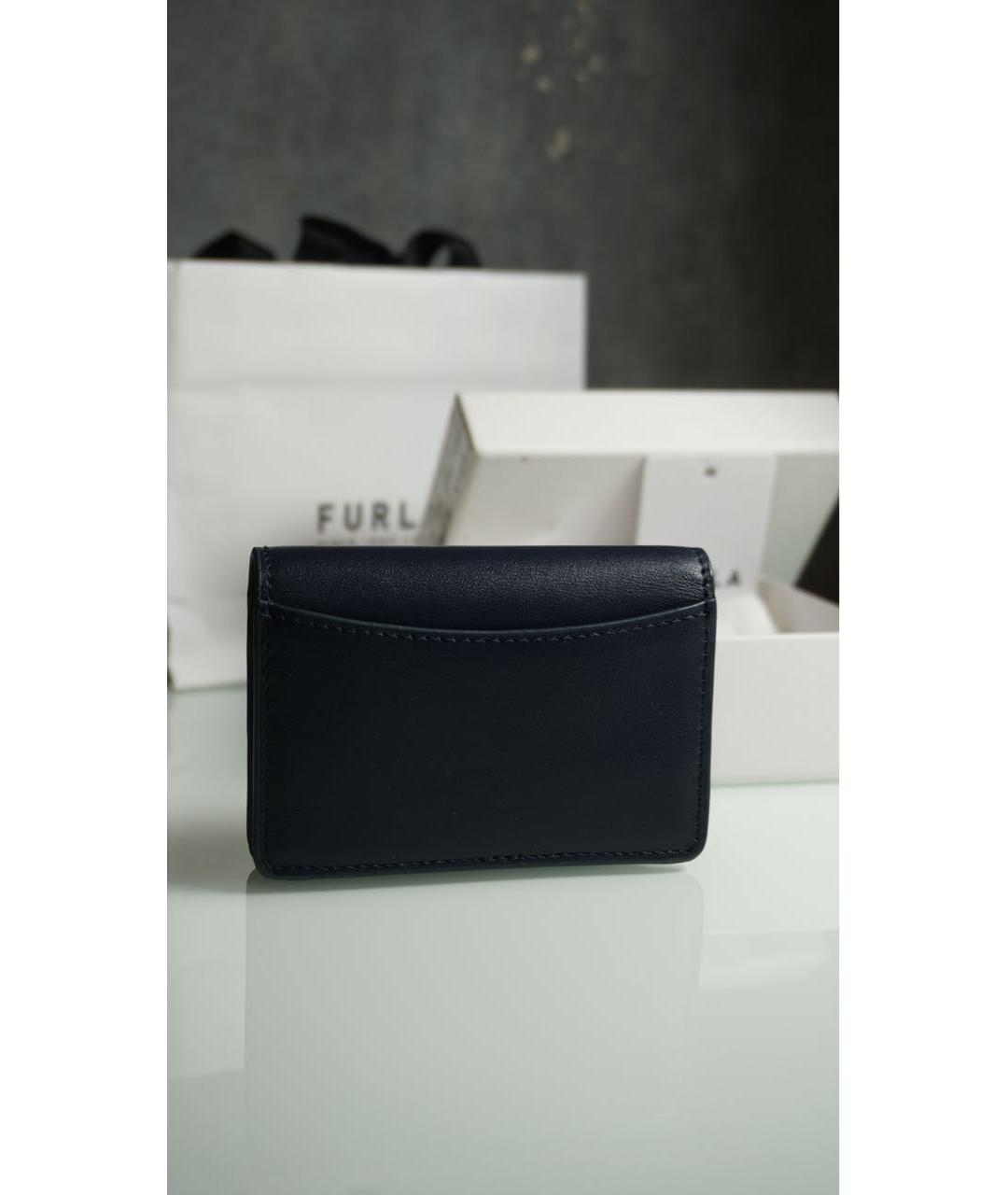 FURLA Темно-синий кожаный кошелек, фото 7