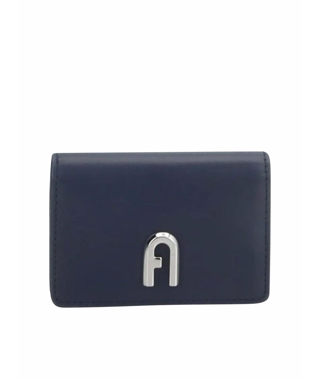 FURLA Темно-синий кожаный кошелек, фото 1
