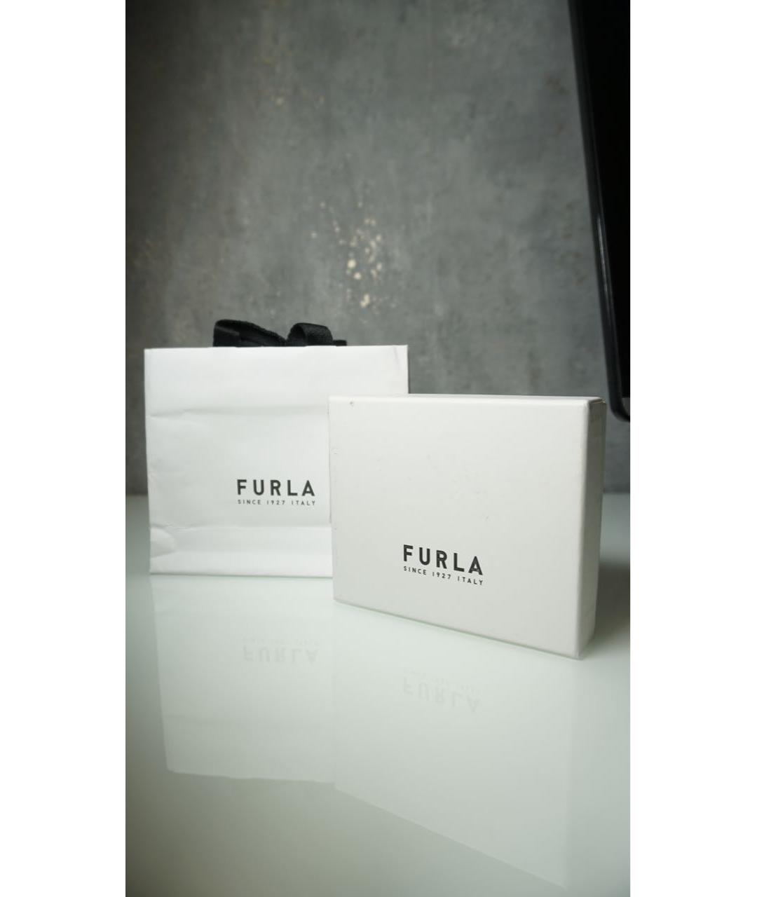 FURLA Темно-синий кожаный кошелек, фото 8