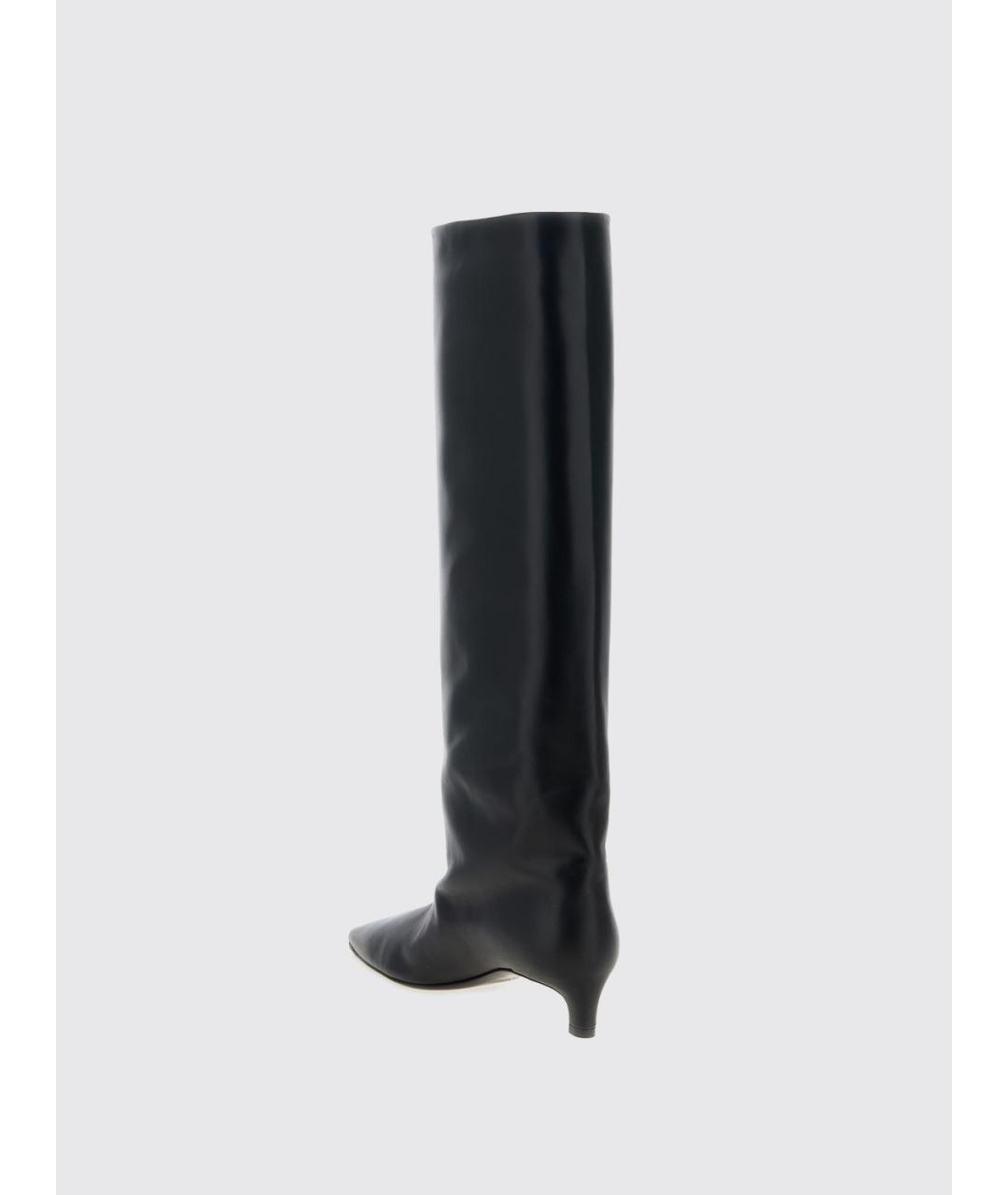 JIL SANDER Черные кожаные сапоги, фото 3
