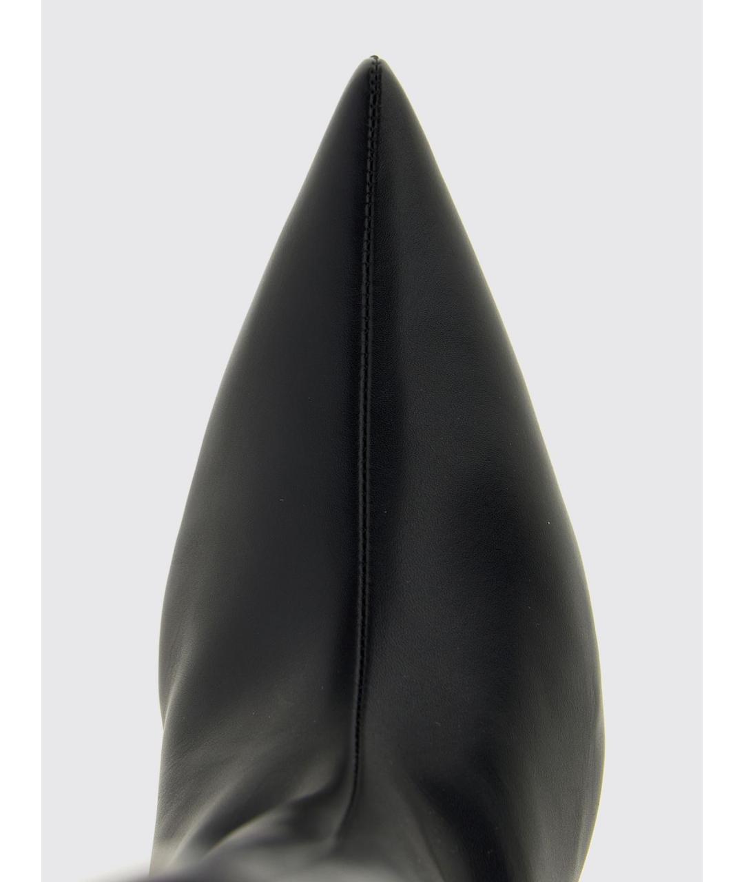 JIL SANDER Черные кожаные сапоги, фото 4