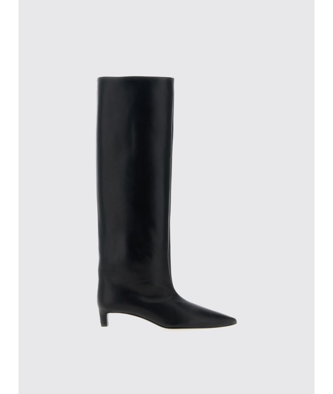 JIL SANDER Черные кожаные сапоги, фото 5