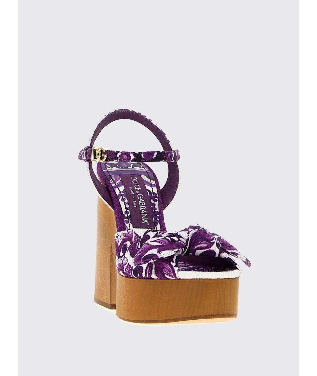 DOLCE&GABBANA Фиолетовые босоножки, фото 2