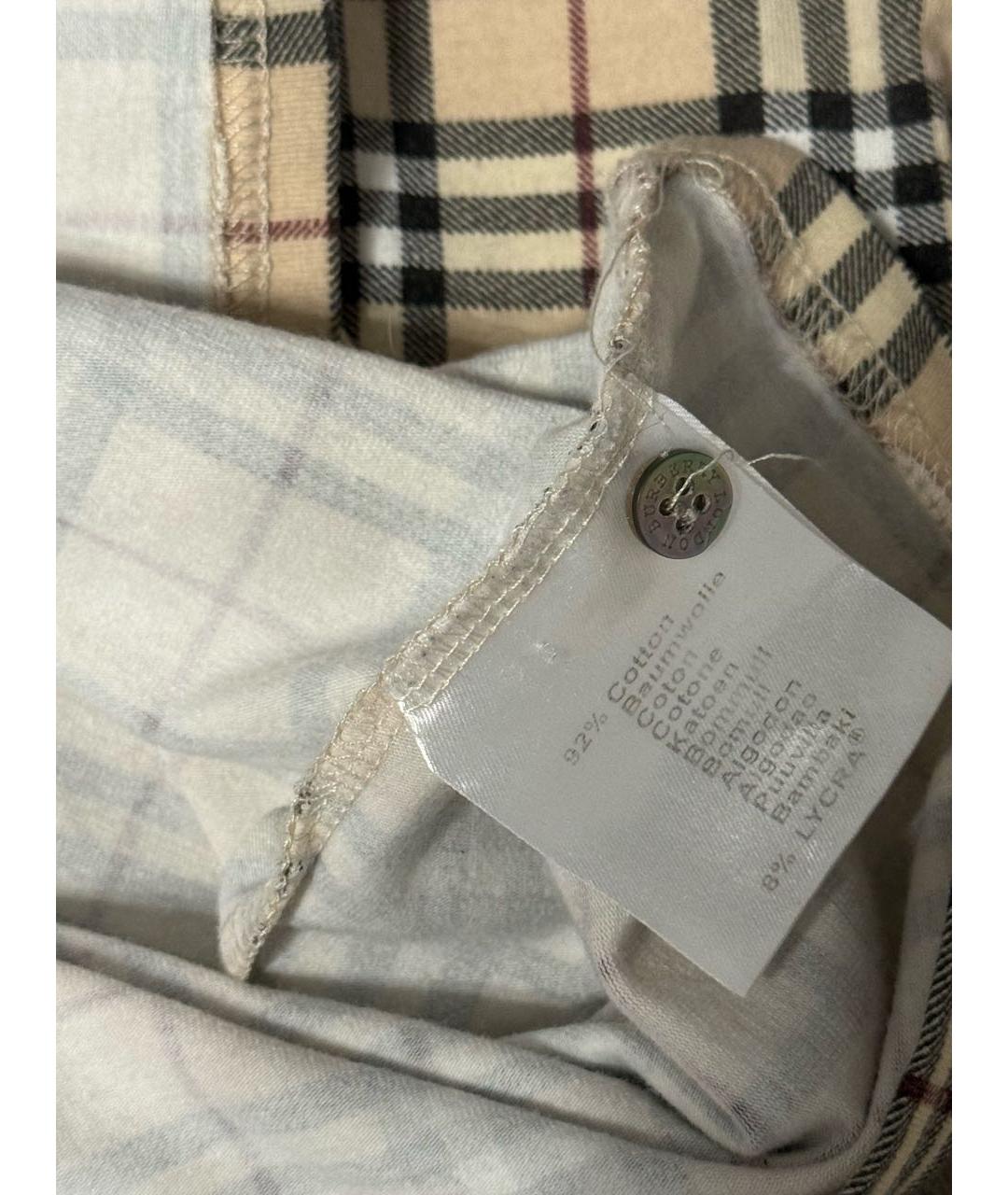 BURBERRY Бежевая хлопковая рубашка, фото 3