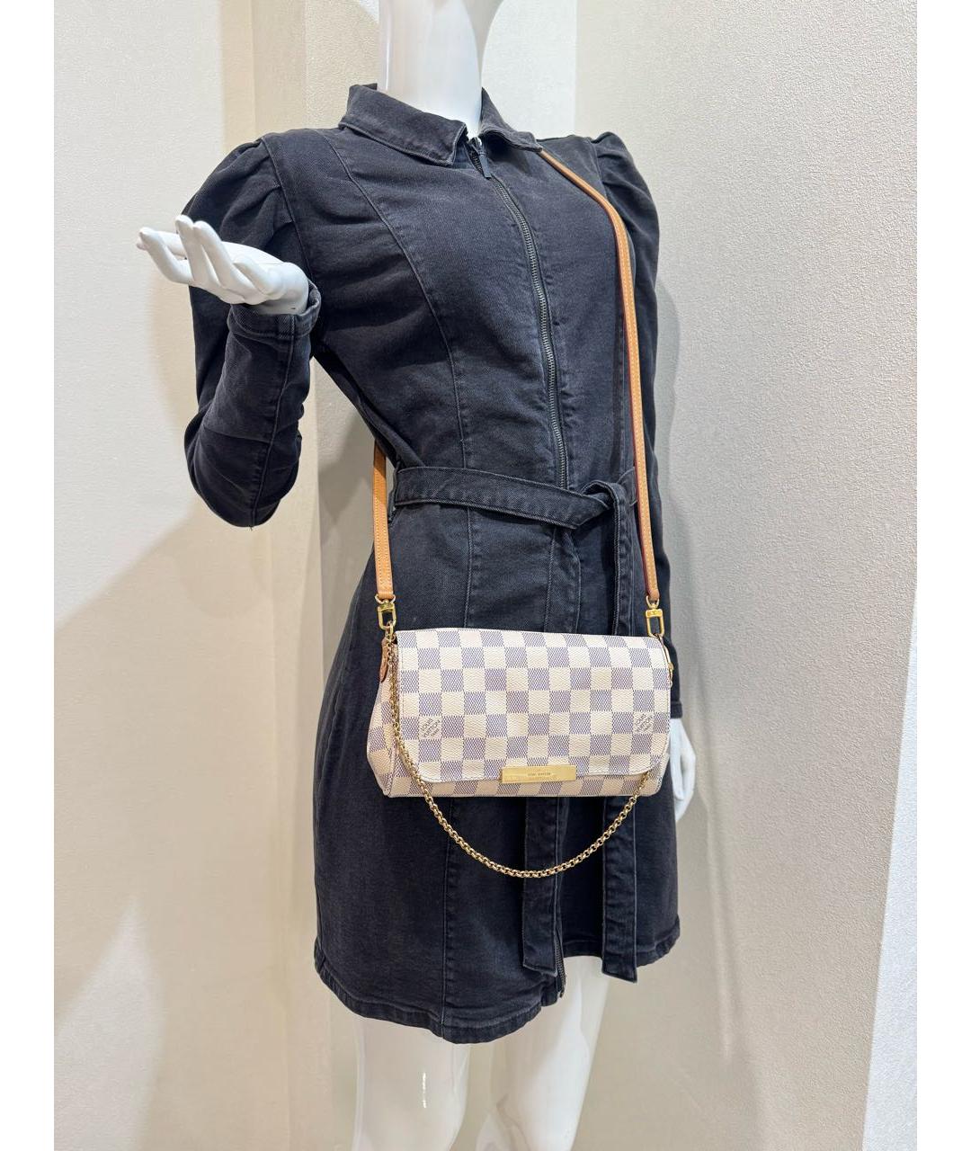 LOUIS VUITTON Белая сумка через плечо, фото 4