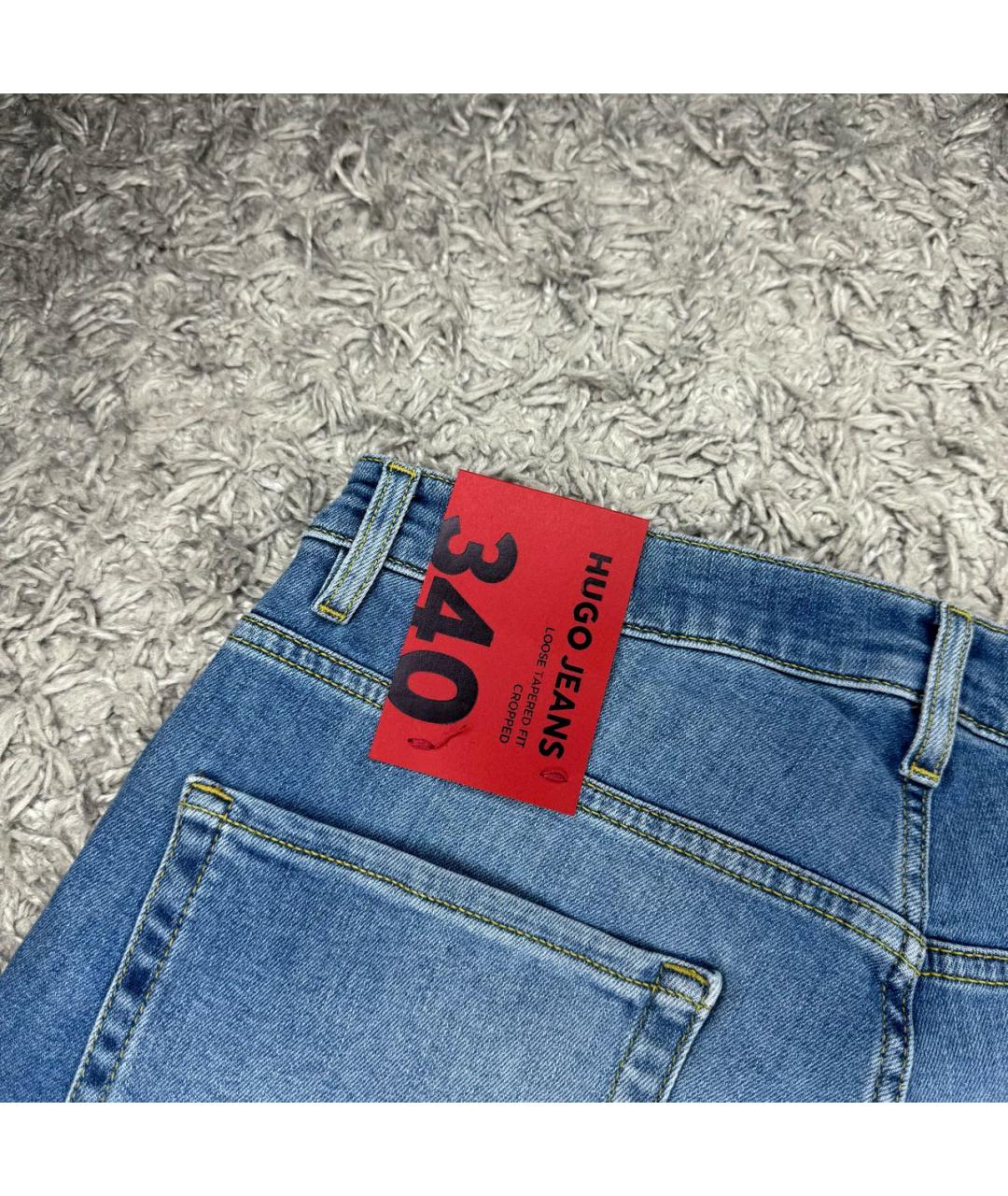 HUGO BOSS Синие хлопковые прямые джинсы, фото 4