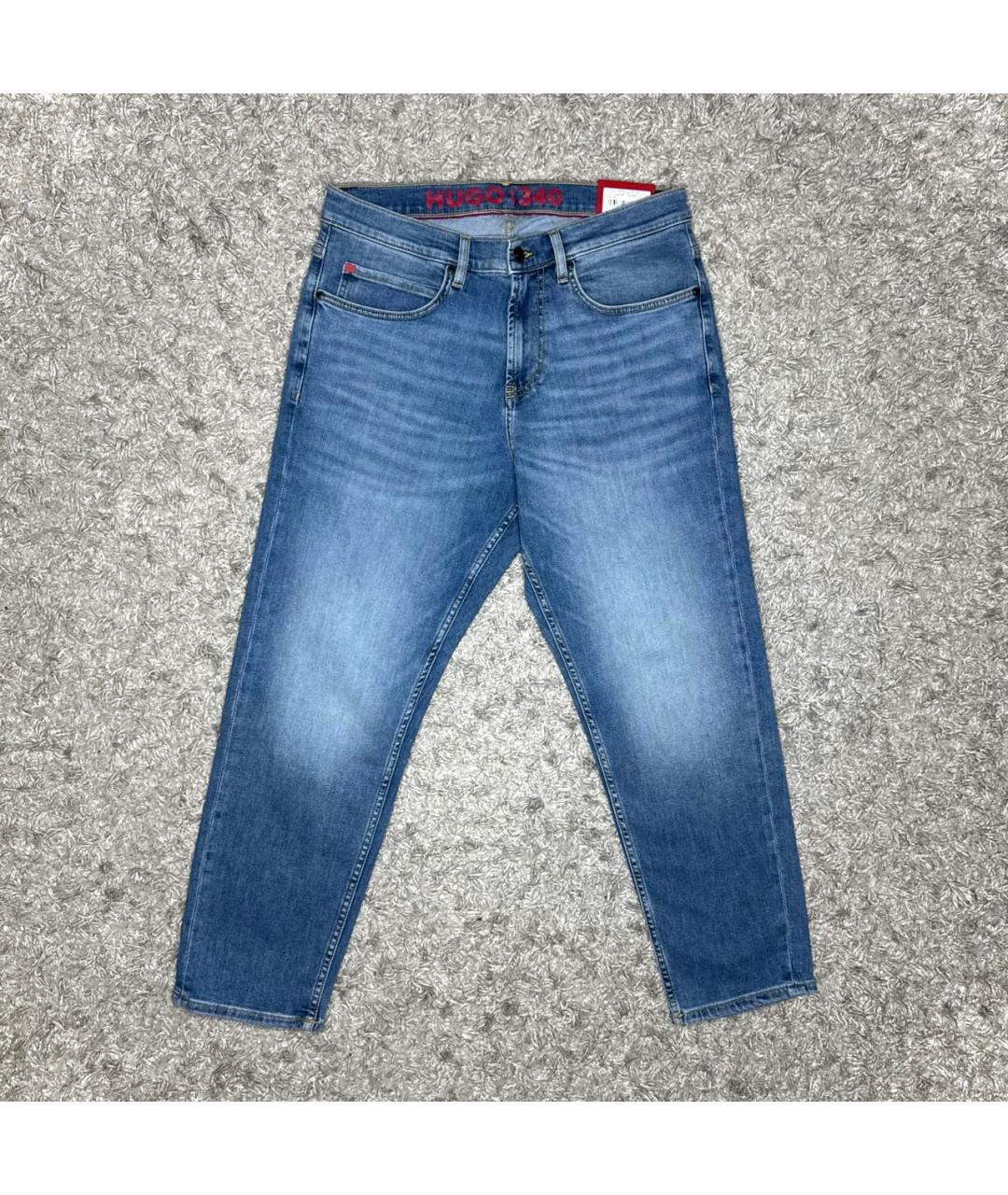 HUGO BOSS Синие хлопковые прямые джинсы, фото 9