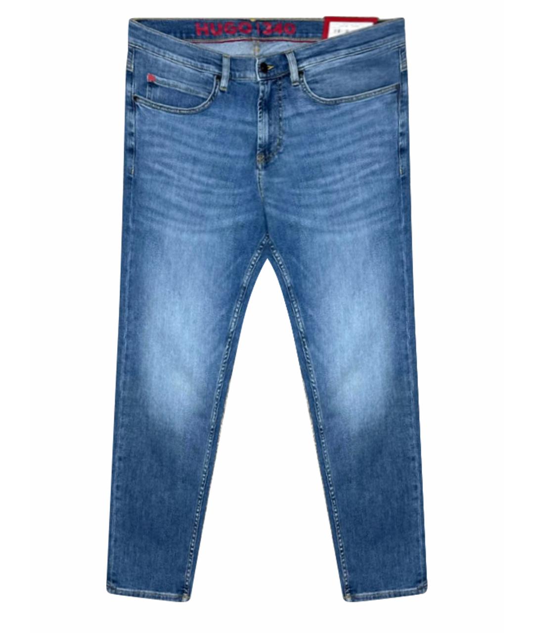 HUGO BOSS Синие хлопковые прямые джинсы, фото 1