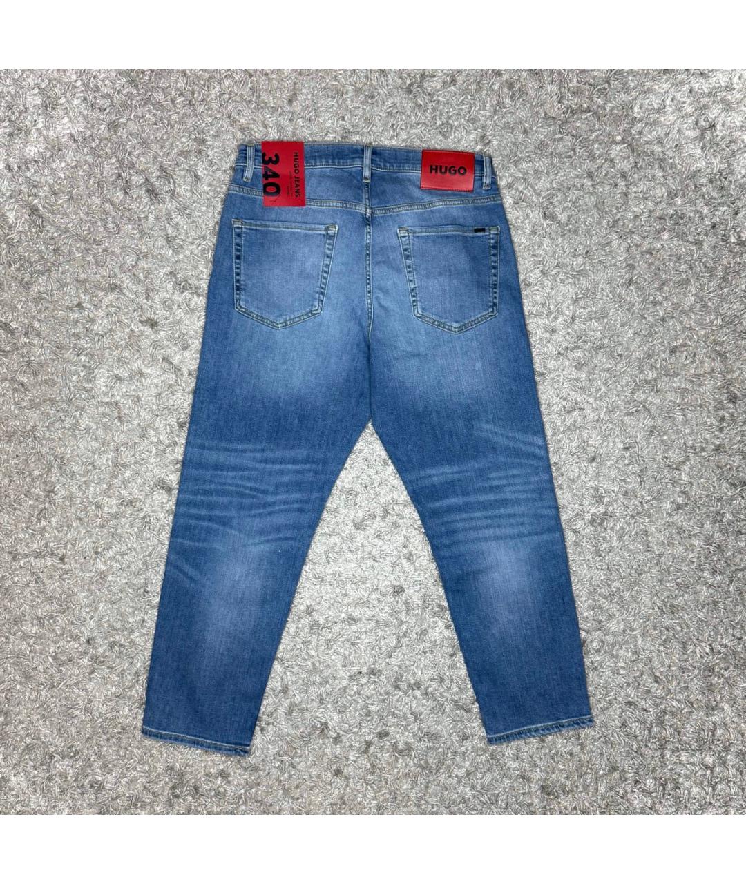 HUGO BOSS Синие хлопковые прямые джинсы, фото 2