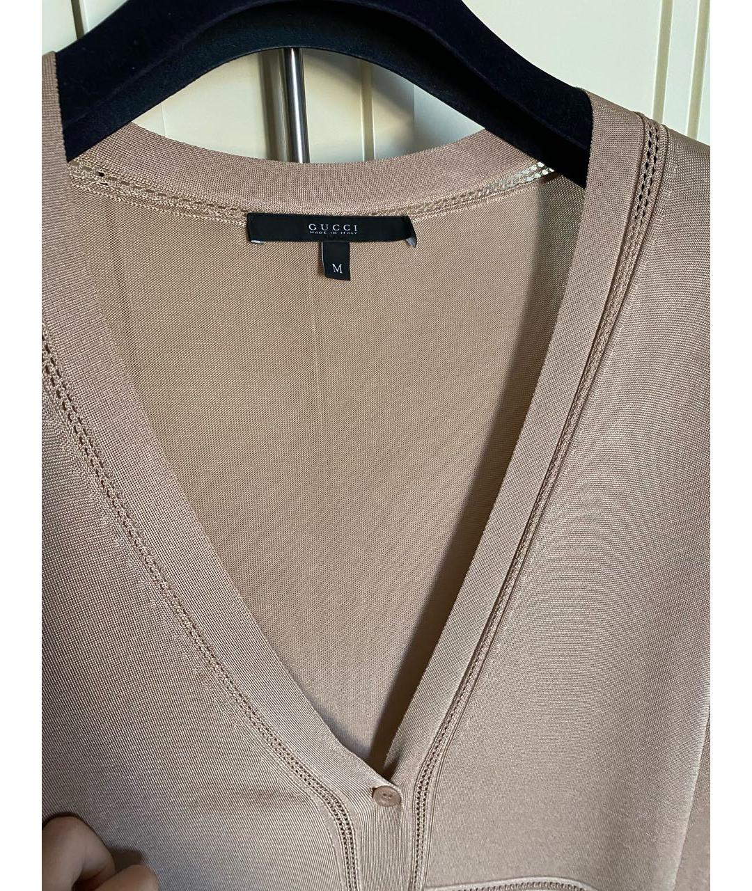 GUCCI Розовый вискозный кардиган, фото 3