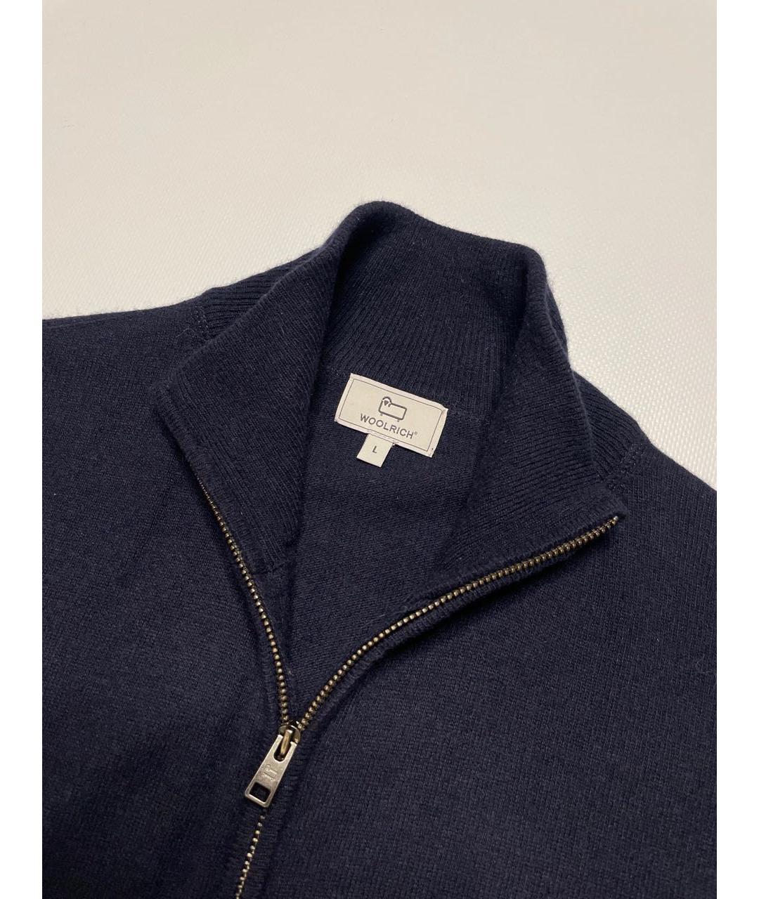 WOOLRICH Темно-синий шерстяной джемпер / свитер, фото 2