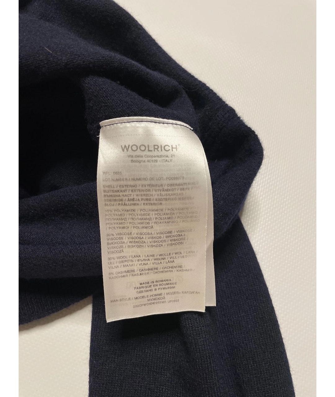 WOOLRICH Темно-синий шерстяной джемпер / свитер, фото 3