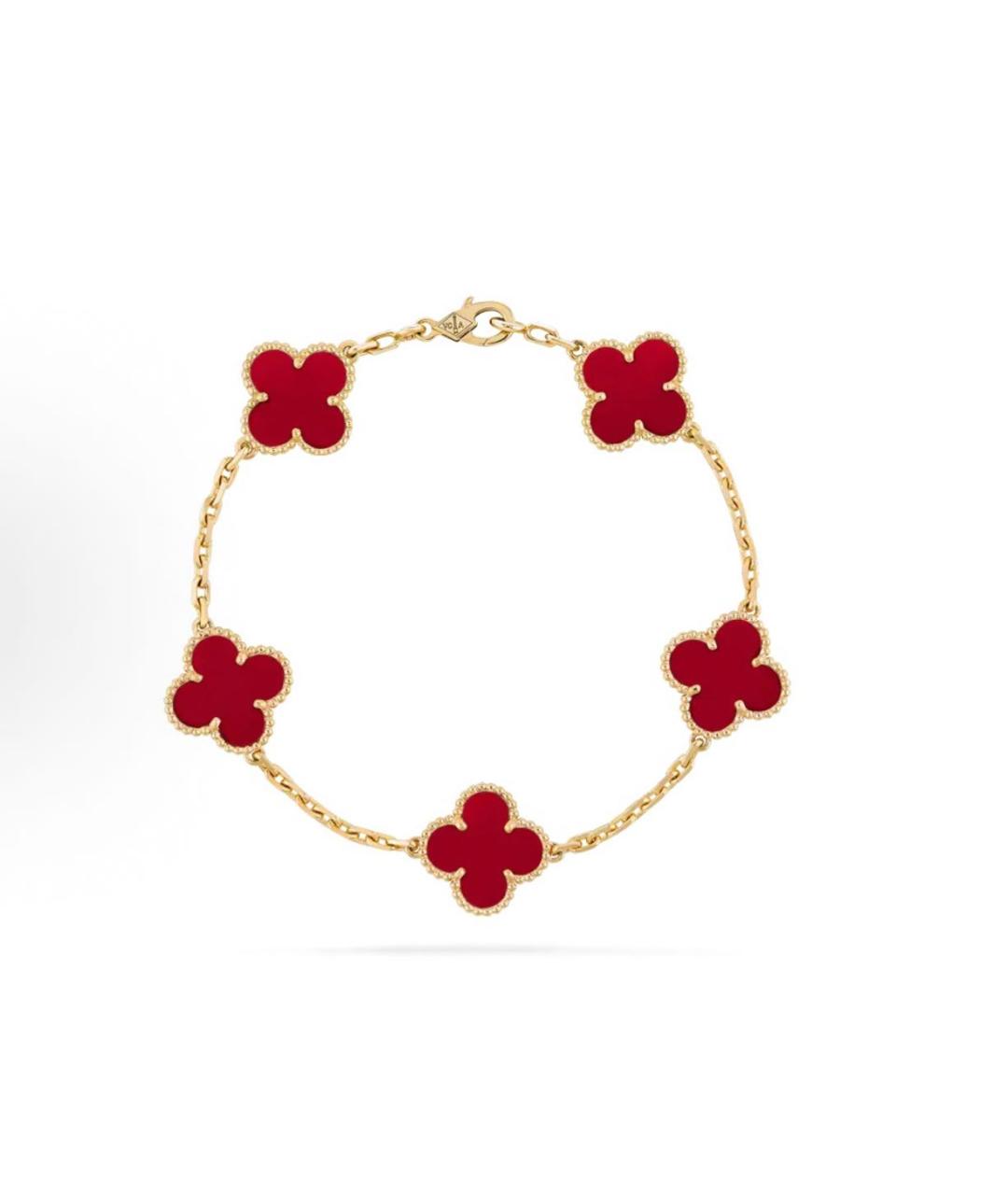 VAN CLEEF & ARPELS Красный браслет из желтого золота, фото 8