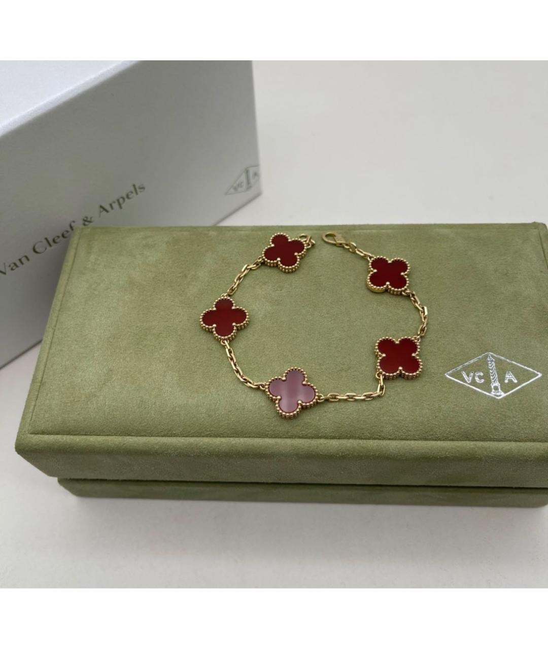 VAN CLEEF & ARPELS Красный браслет из желтого золота, фото 6