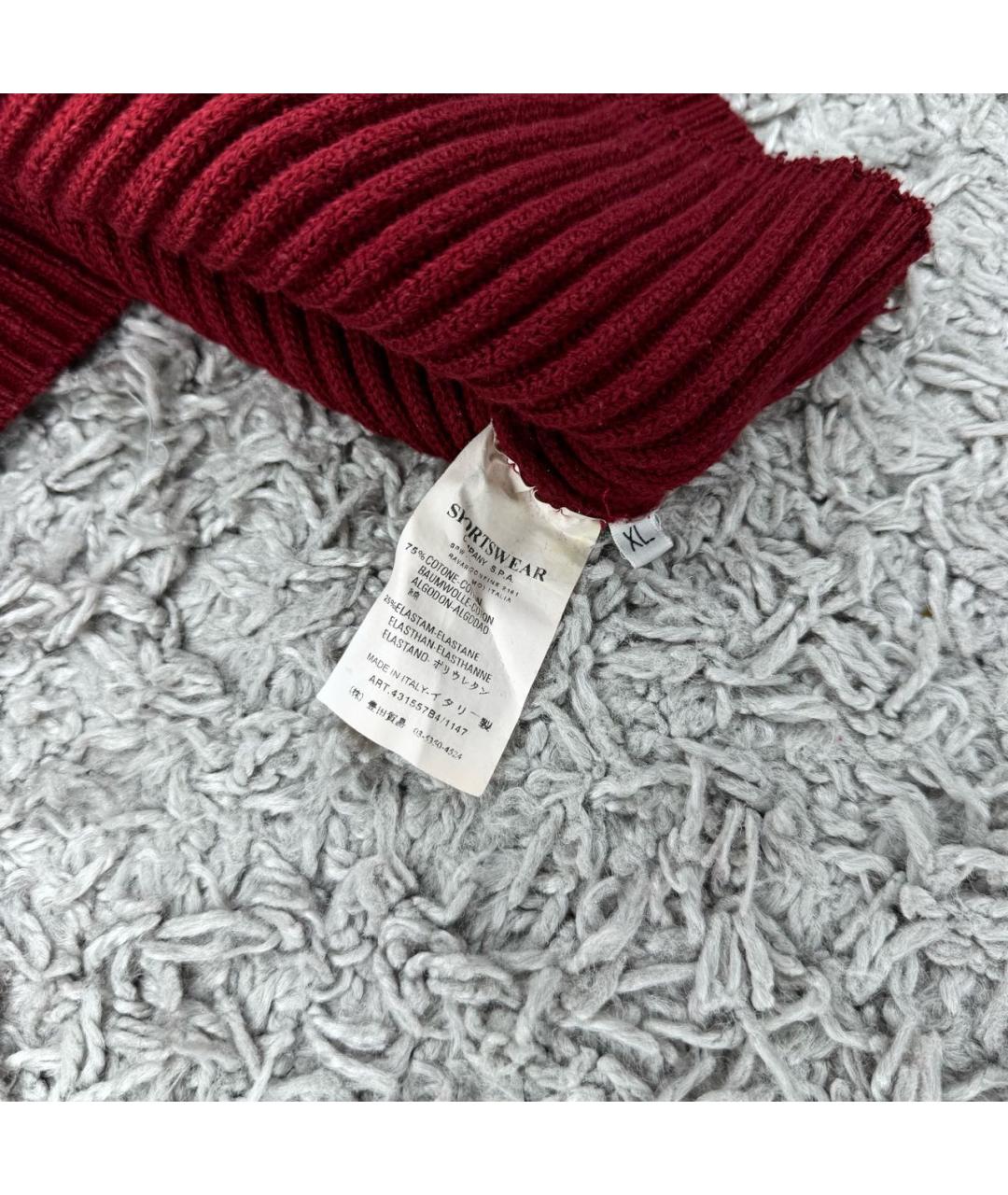 STONE ISLAND Бордовая хлопковая водолазка, фото 4