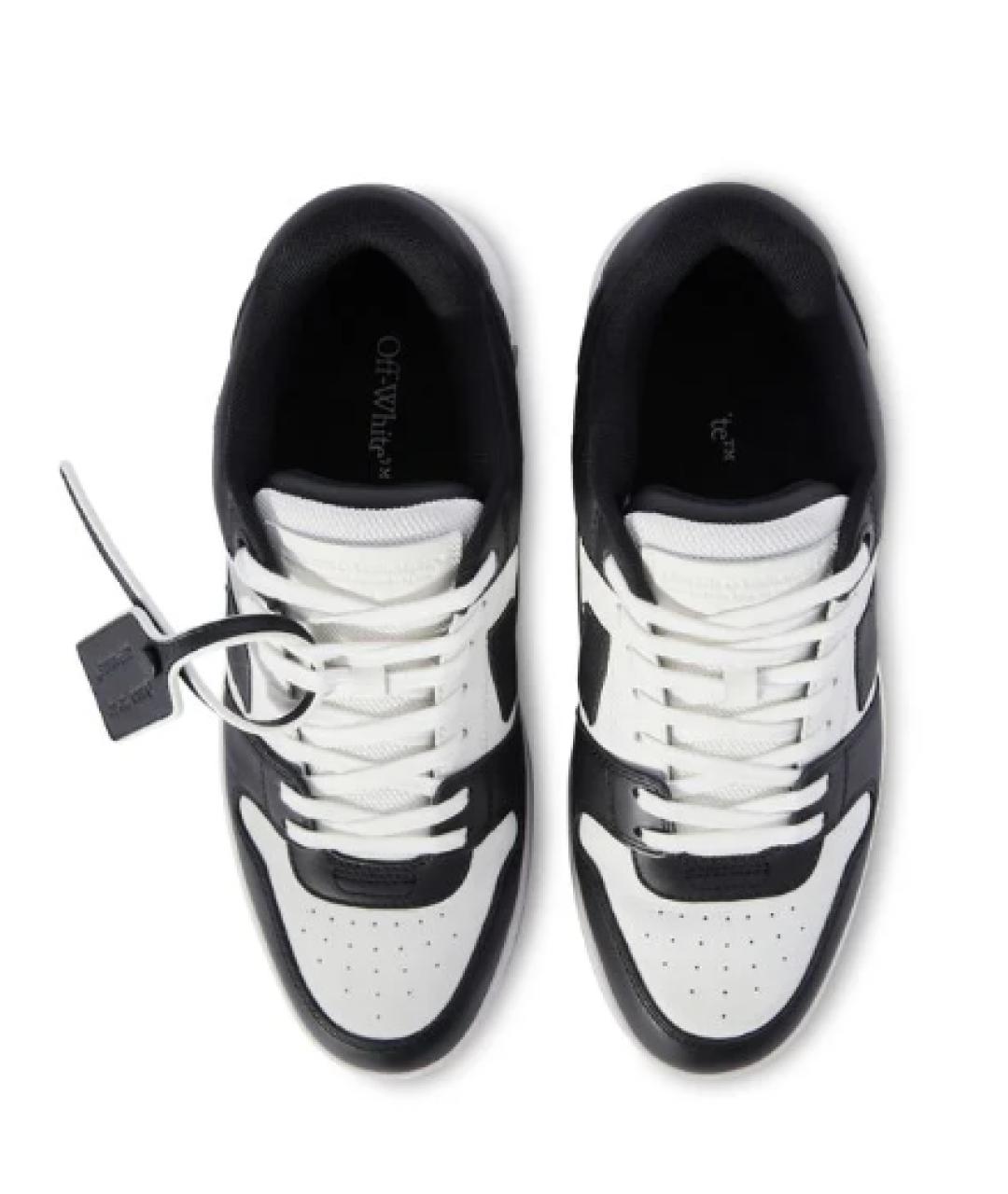 OFF-WHITE Белые кожаные низкие кроссовки / кеды, фото 3