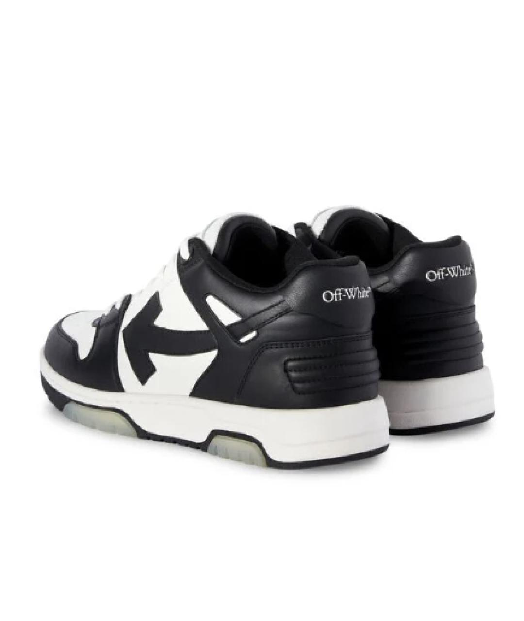 OFF-WHITE Белые кожаные низкие кроссовки / кеды, фото 2