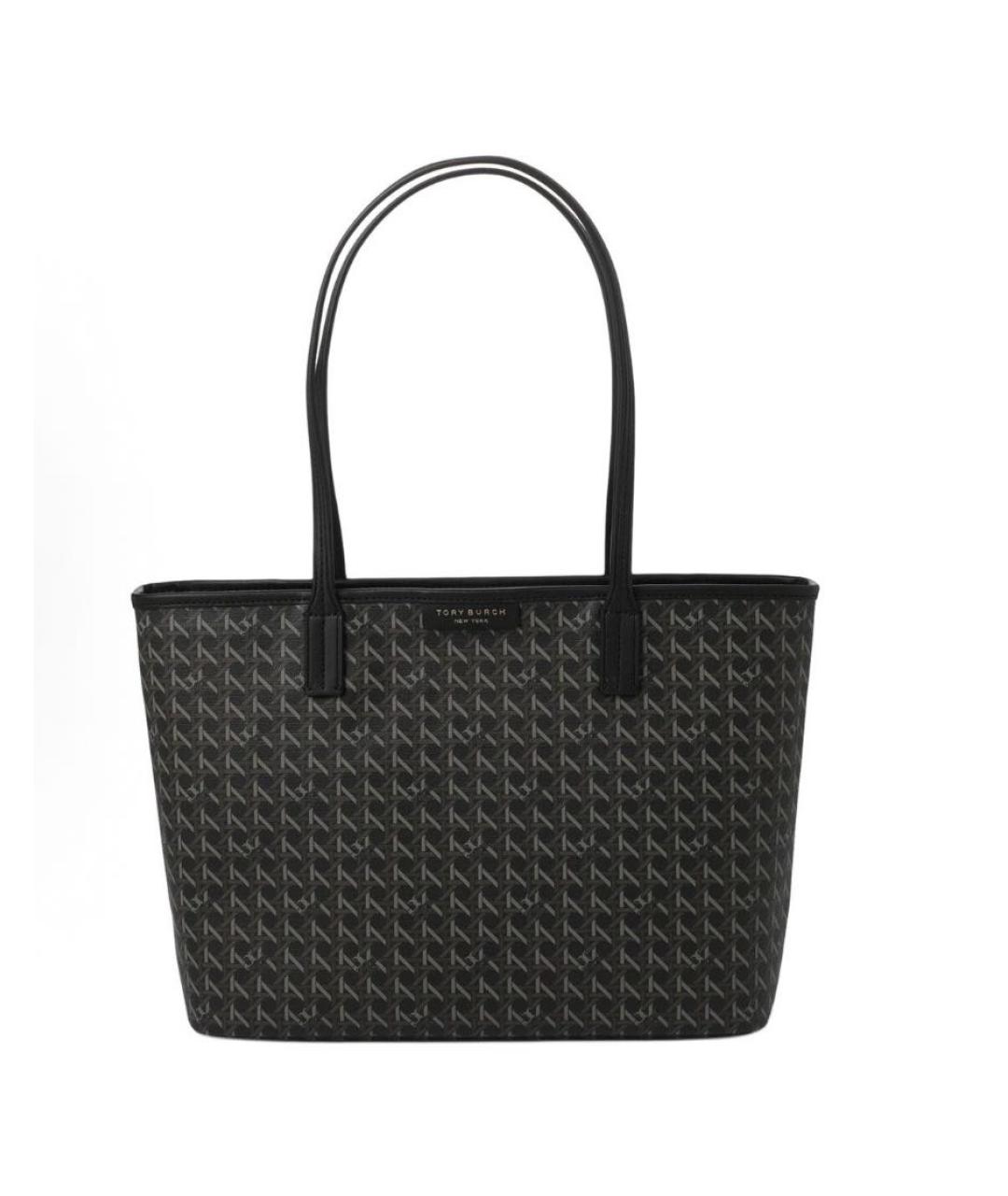 TORY BURCH Черная сумка тоут из искусственной кожи, фото 1