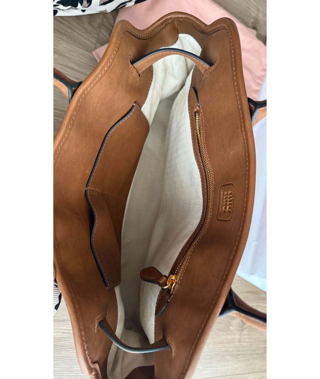MIU MIU Коричневая кожаная сумка тоут, фото 2