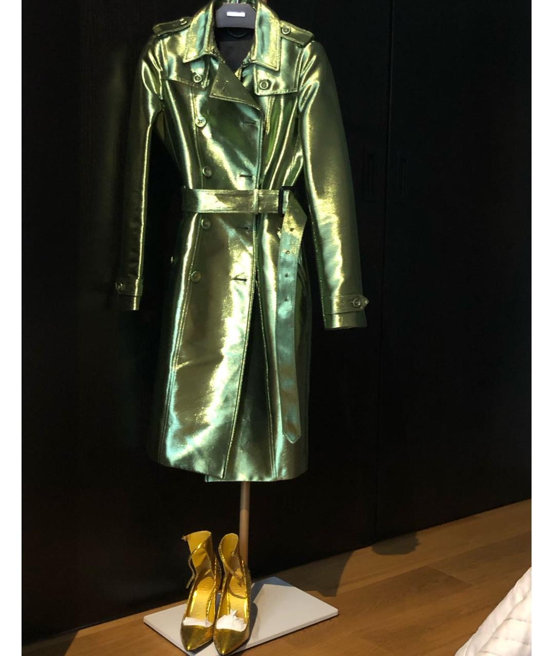 BURBERRY Зеленый тренч/плащ, фото 4