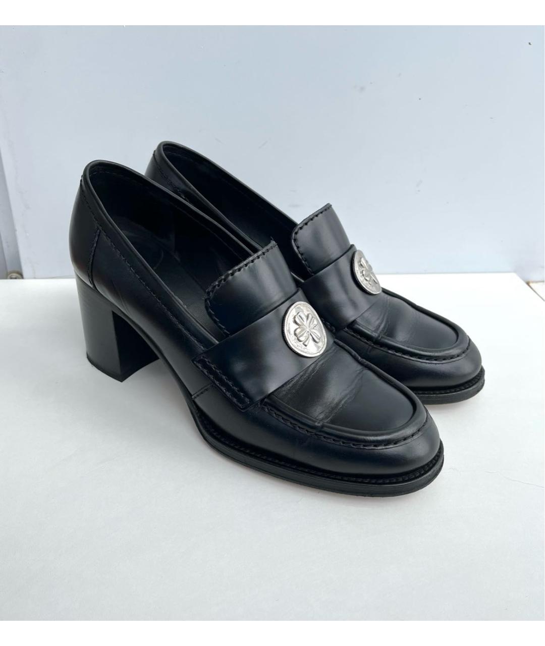 CHANEL Черные кожаные лоферы, фото 6
