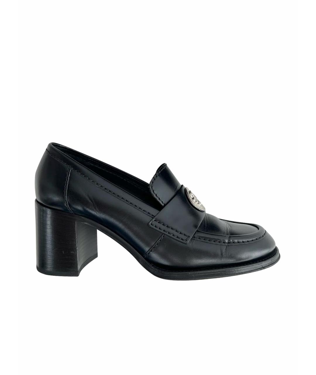 CHANEL Черные кожаные лоферы, фото 1