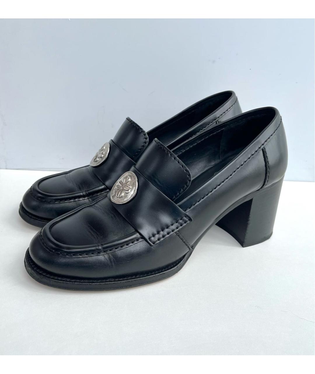 CHANEL Черные кожаные лоферы, фото 5