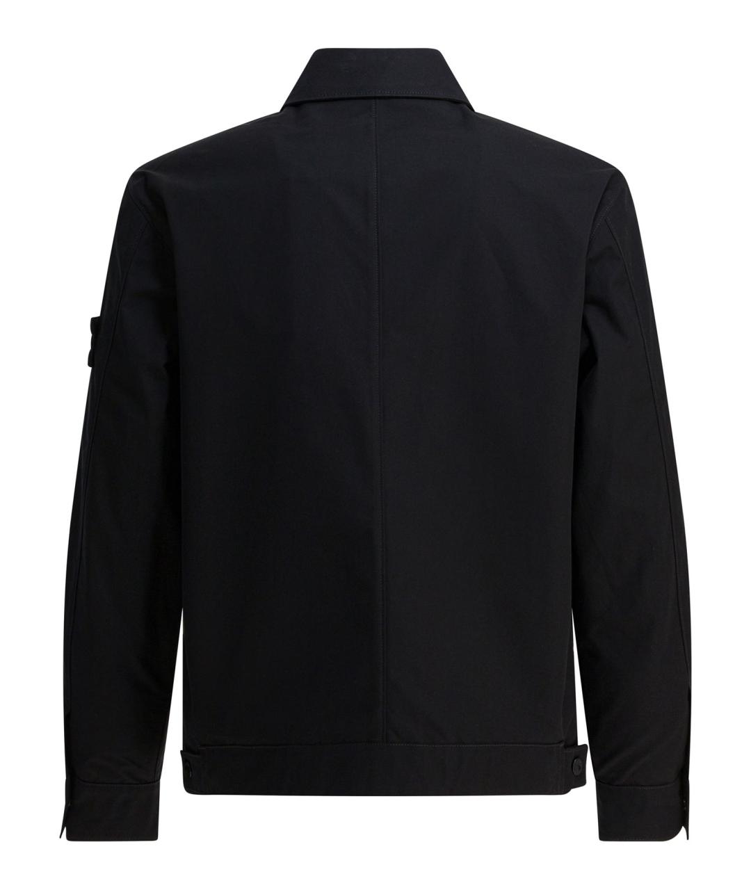 STONE ISLAND Черная хлопковая куртка, фото 2