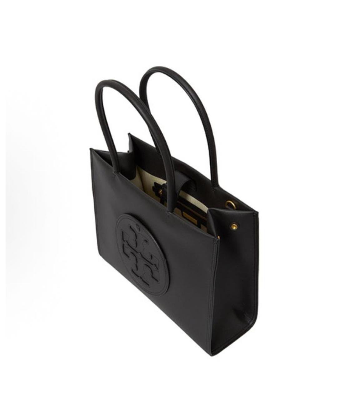 TORY BURCH Черная кожаная сумка тоут, фото 4