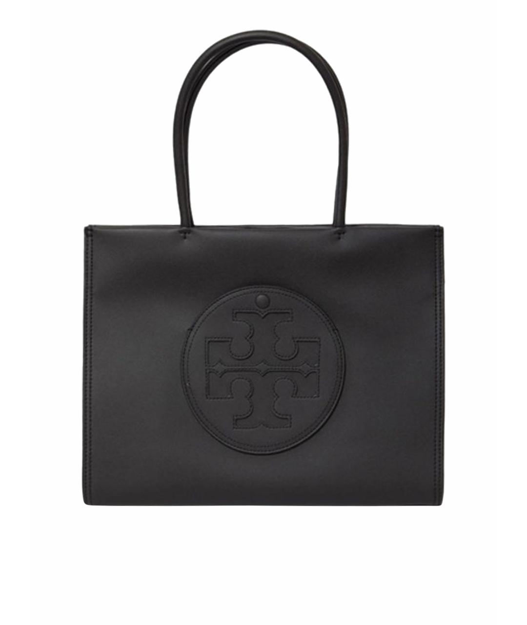 TORY BURCH Черная кожаная сумка тоут, фото 1