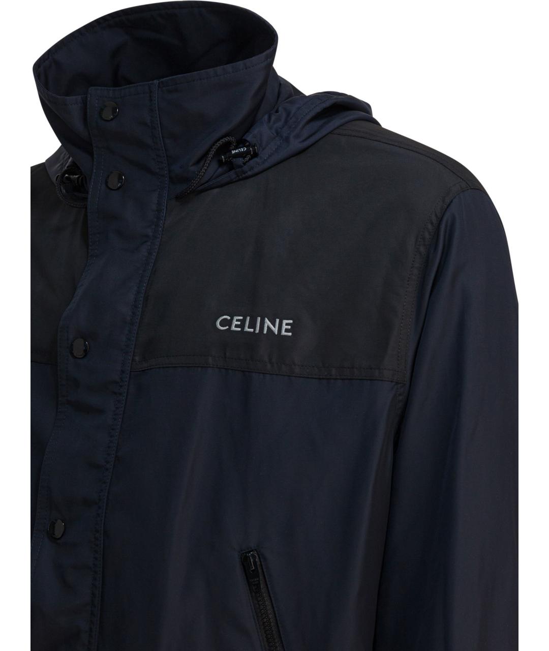 CELINE Темно-синяя полиэстеровая куртка, фото 4