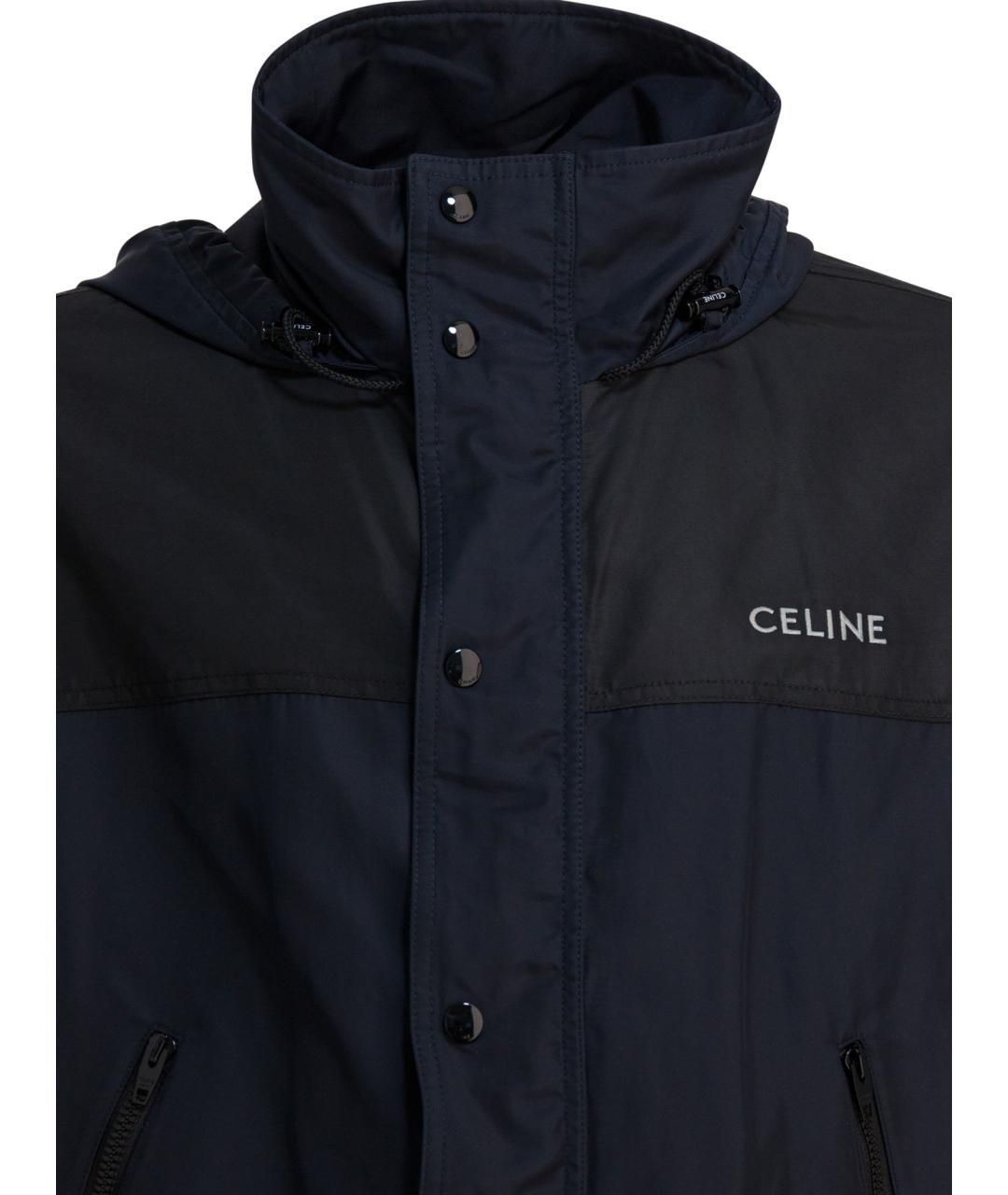 CELINE Темно-синяя полиэстеровая куртка, фото 3