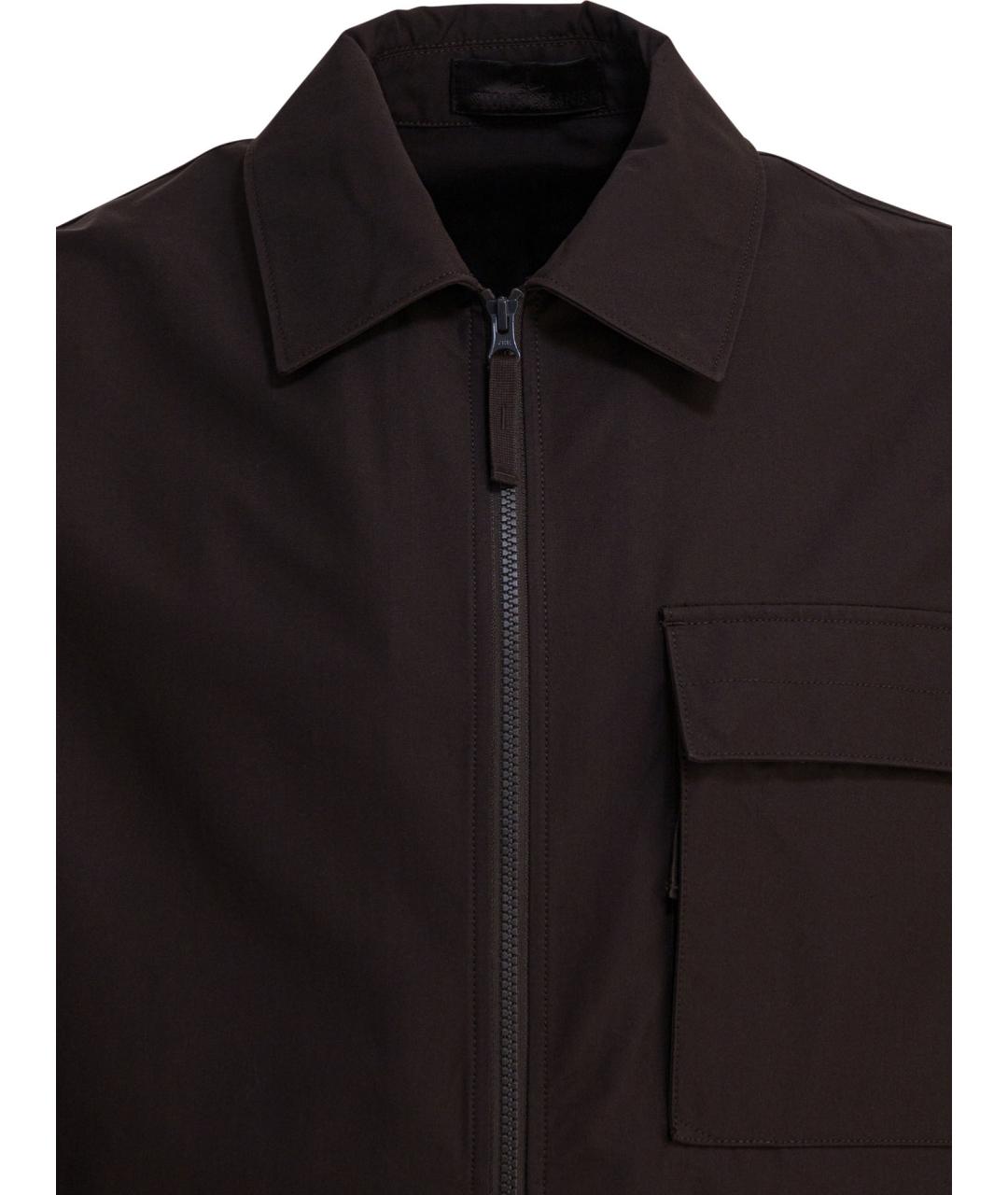 STONE ISLAND Коричневая хлопковая куртка, фото 3