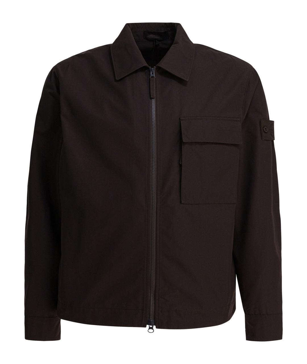 STONE ISLAND Коричневая хлопковая куртка, фото 1