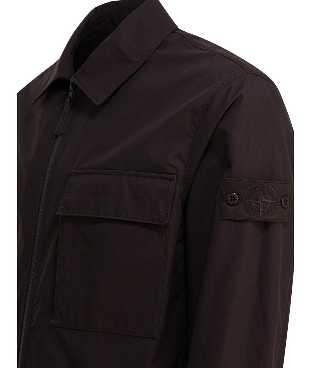 STONE ISLAND Коричневая хлопковая куртка, фото 4