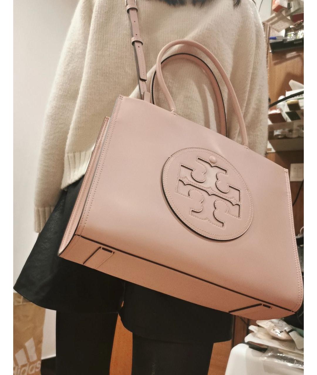 TORY BURCH Розовая сумка тоут из искусственной кожи, фото 6