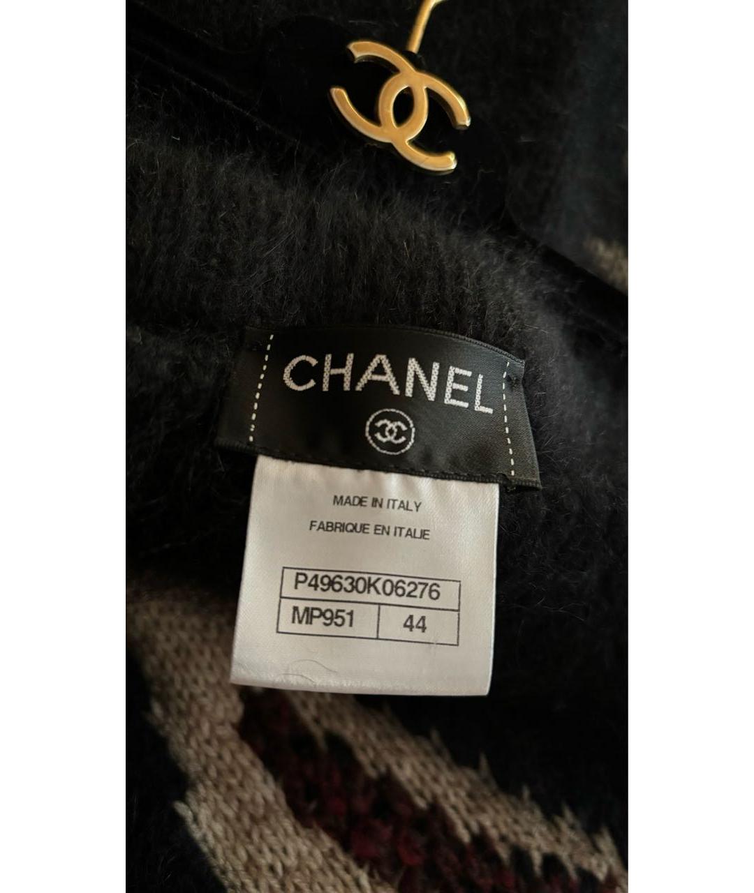 CHANEL Черная шерстяная юбка миди, фото 3