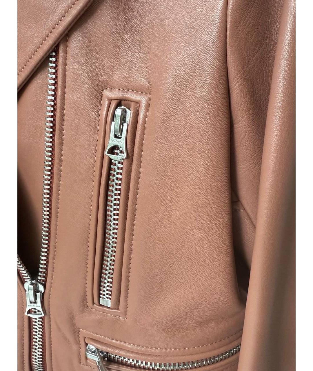 ACNE STUDIOS Коричневая кожаная куртка, фото 4