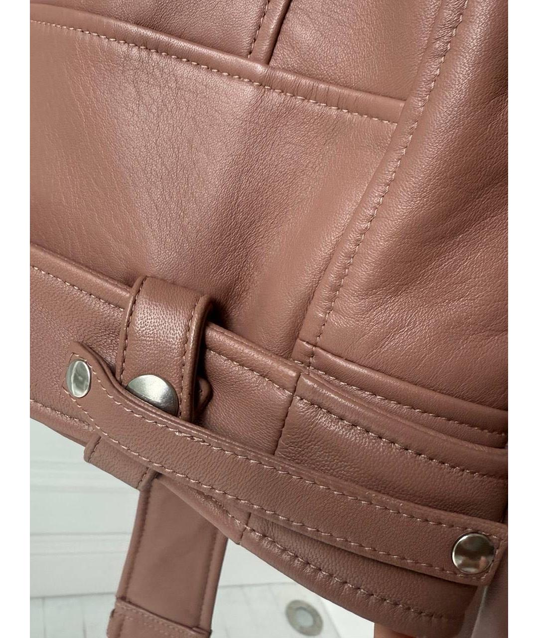 ACNE STUDIOS Коричневая кожаная куртка, фото 5