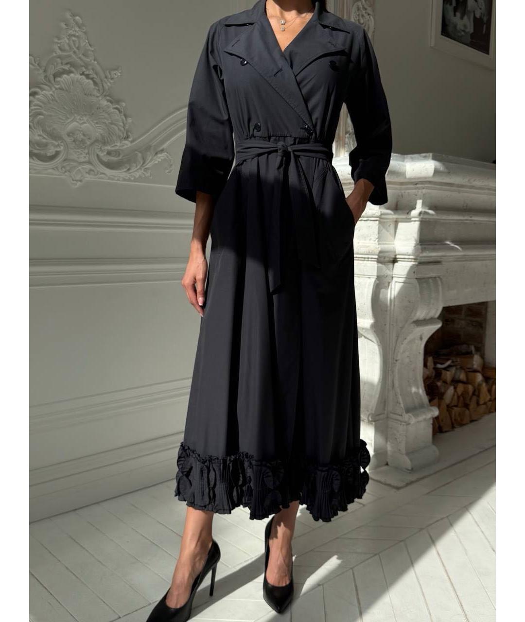 MAX MARA Черное хлопковое платье, фото 4