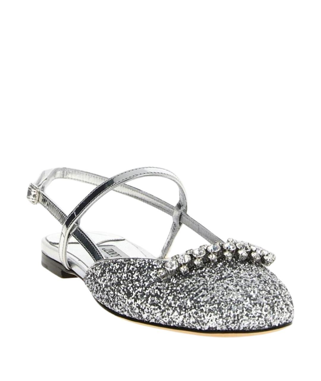 JIMMY CHOO Серебряные балетки, фото 2
