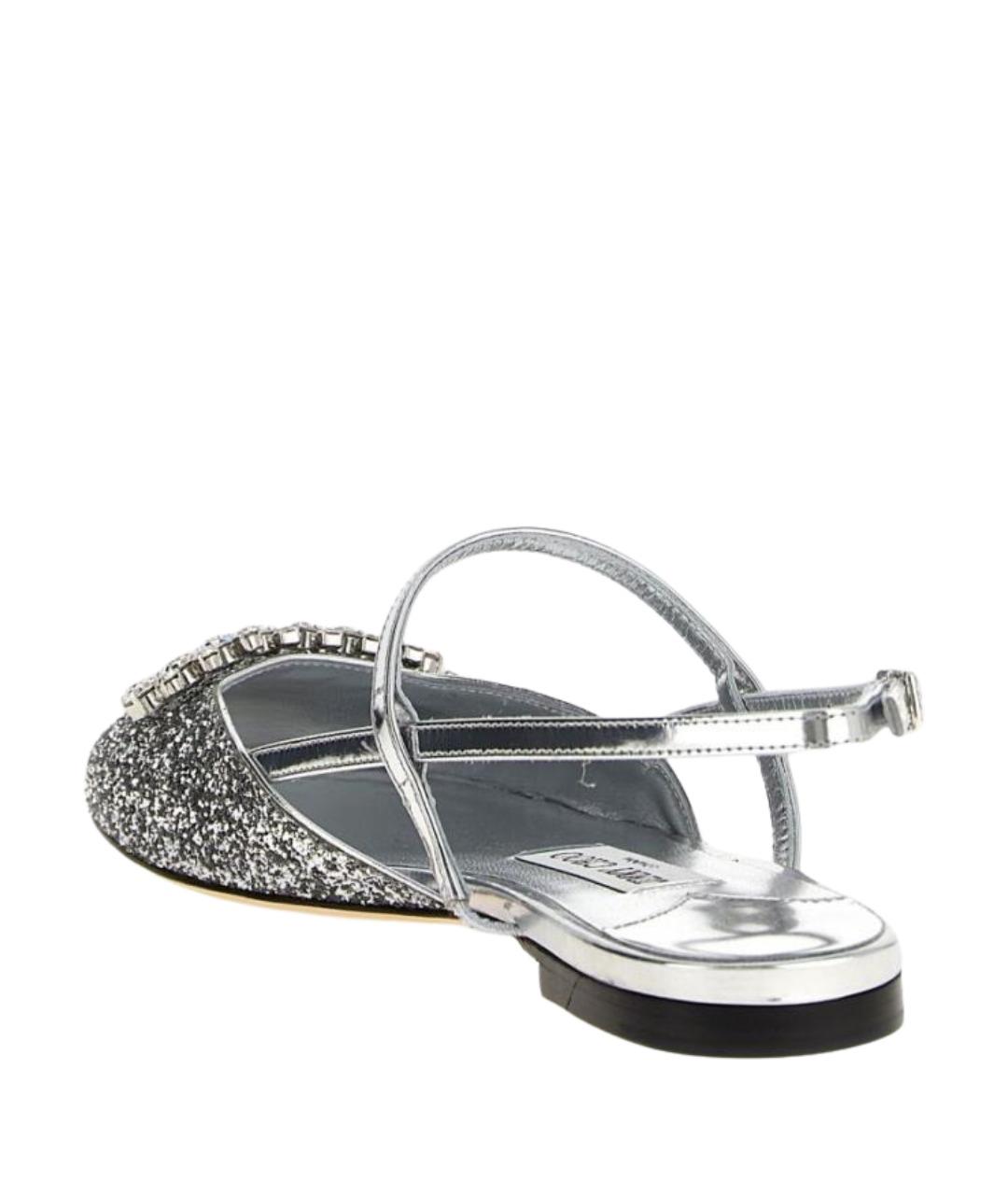 JIMMY CHOO Серебряные балетки, фото 3